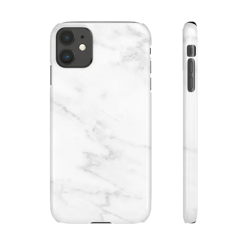 White & Grey Marble Snap Phone Case sold by Always Stylish Mama