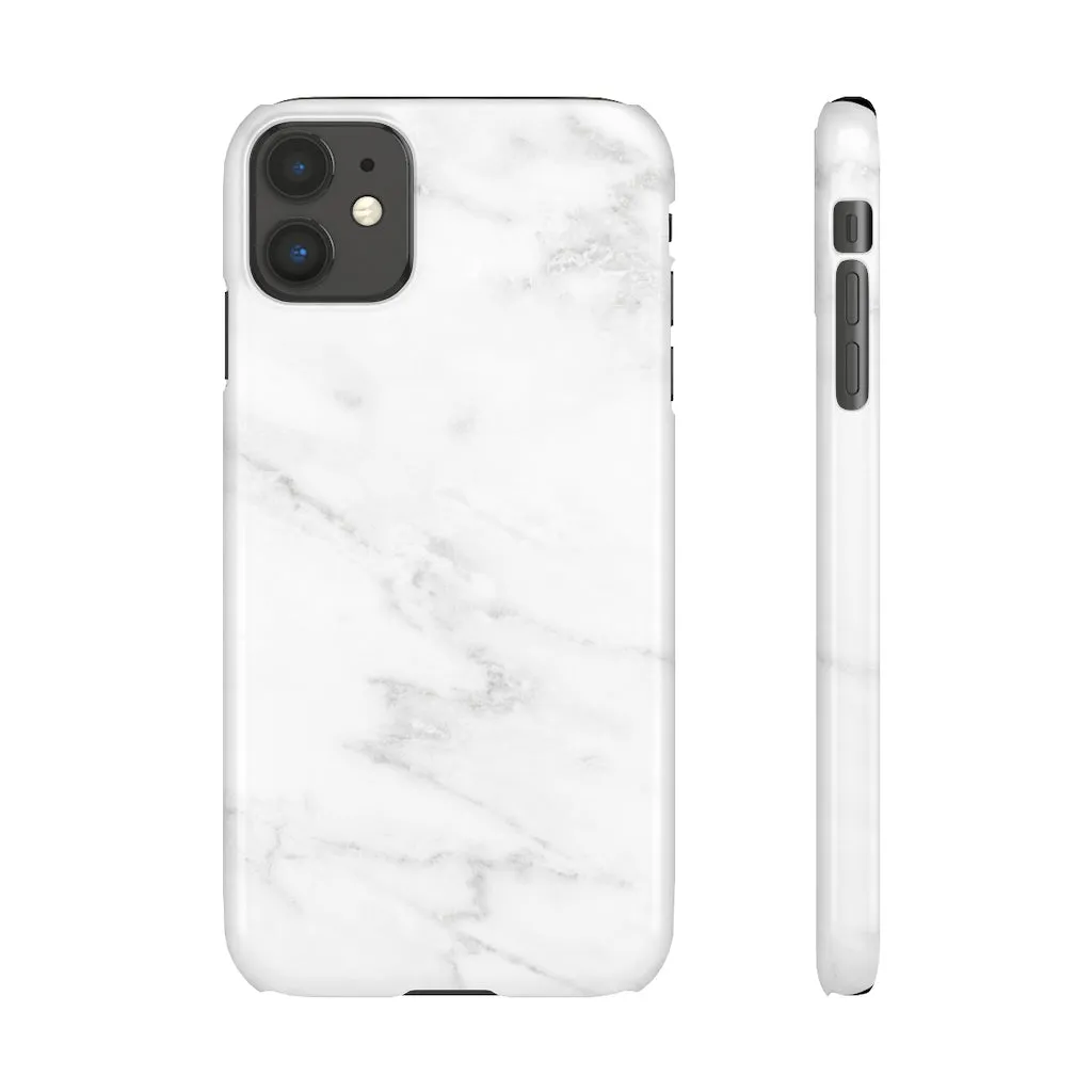 White & Grey Marble Snap Phone Case sold by Always Stylish Mama