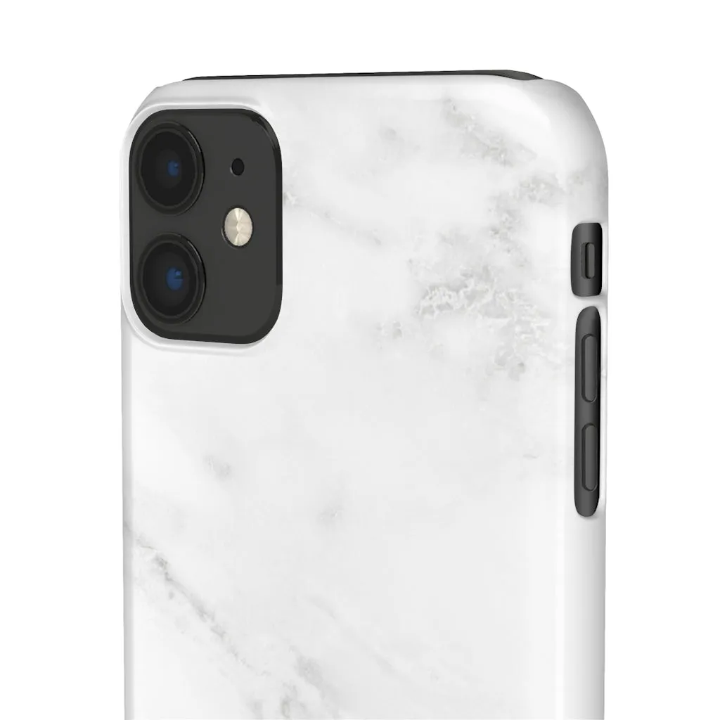White & Grey Marble Snap Phone Case sold by Always Stylish Mama product image thumbnail 2