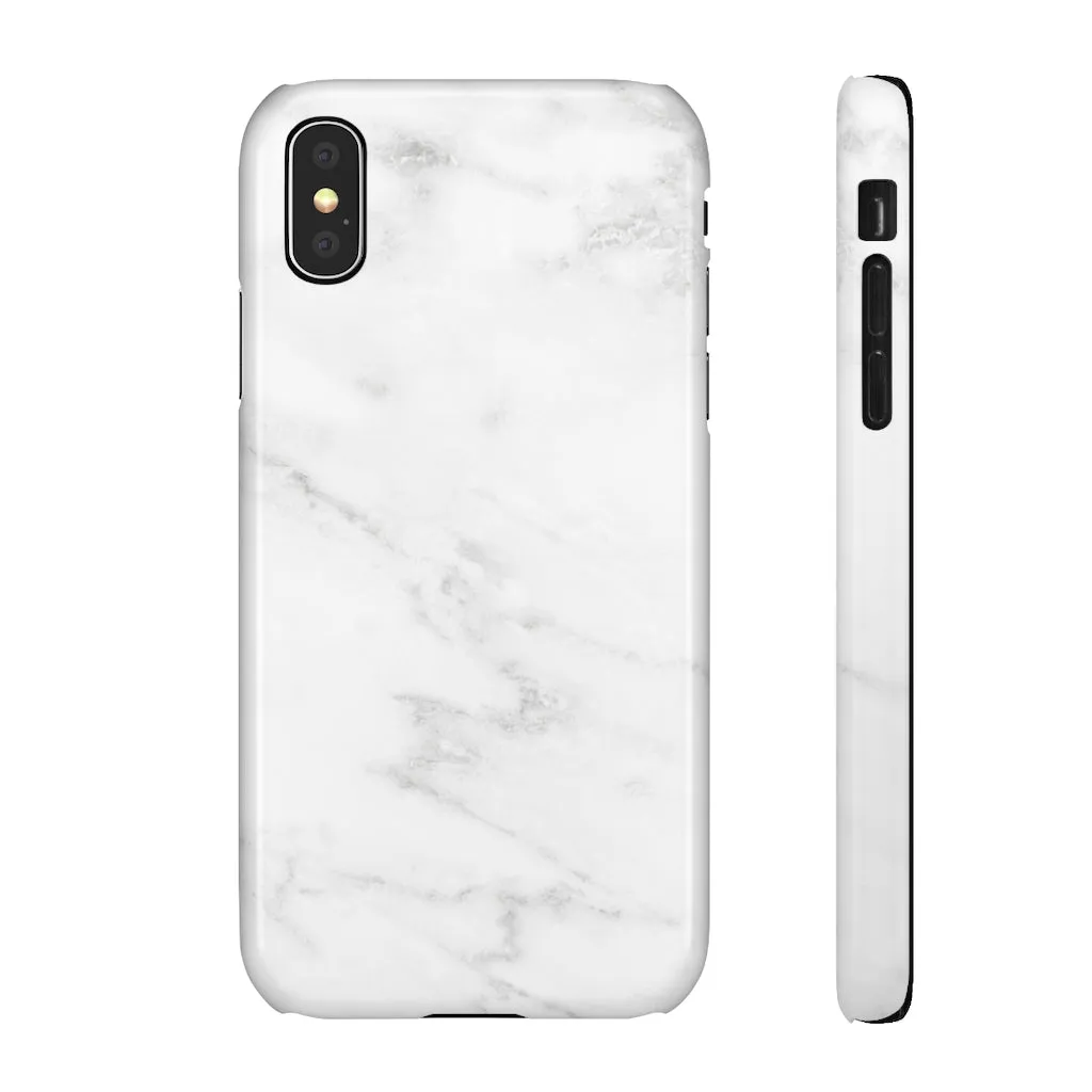 White & Grey Marble Snap Phone Case sold by Always Stylish Mama product image thumbnail 3