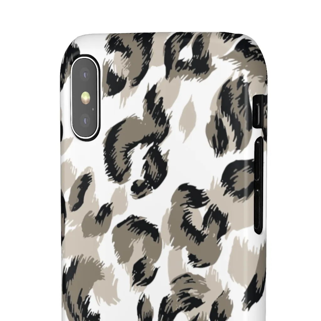 Taupe Cheetah Print Snap Phone Case sold by Always Stylish Mama product image thumbnail 4