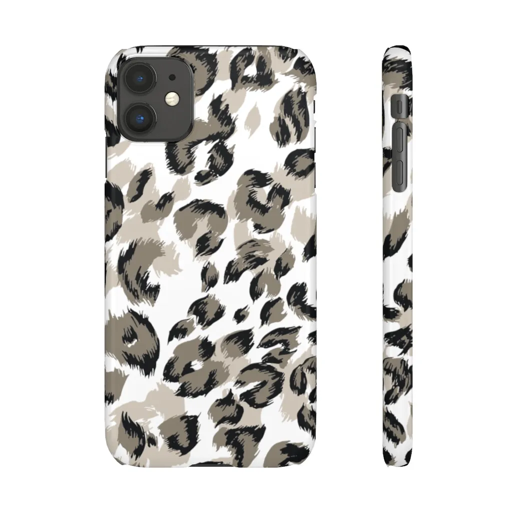 Taupe Cheetah Print Snap Phone Case sold by Always Stylish Mama