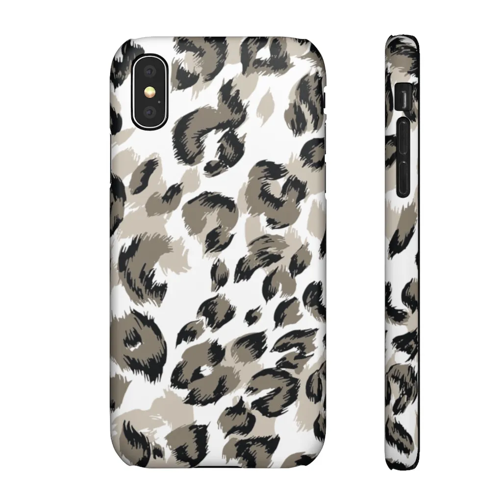Taupe Cheetah Print Snap Phone Case sold by Always Stylish Mama product image thumbnail 5