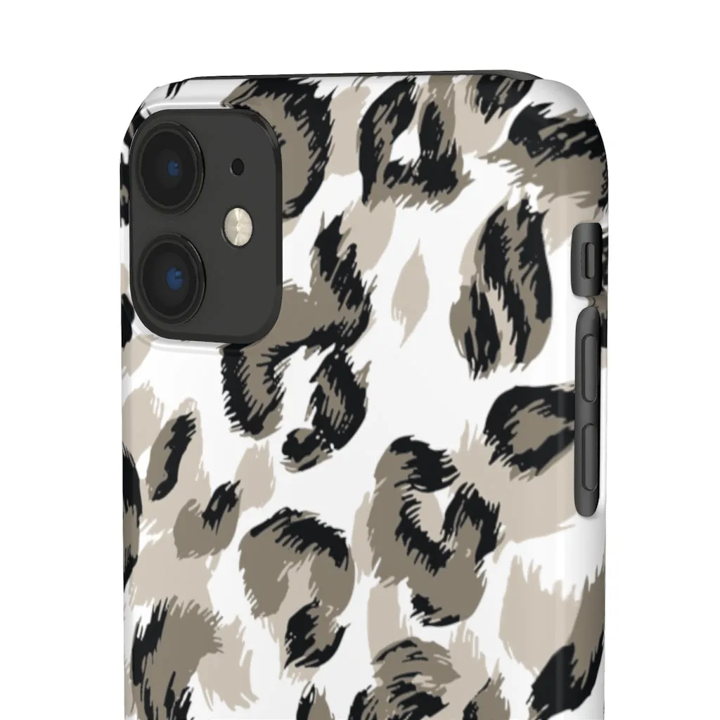 Taupe Cheetah Print Snap Phone Case sold by Always Stylish Mama product image thumbnail 2