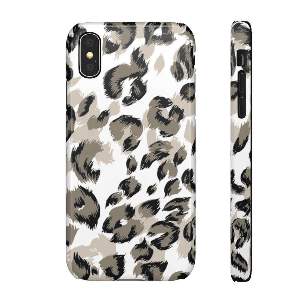Taupe Cheetah Print Snap Phone Case sold by Always Stylish Mama product image thumbnail 3