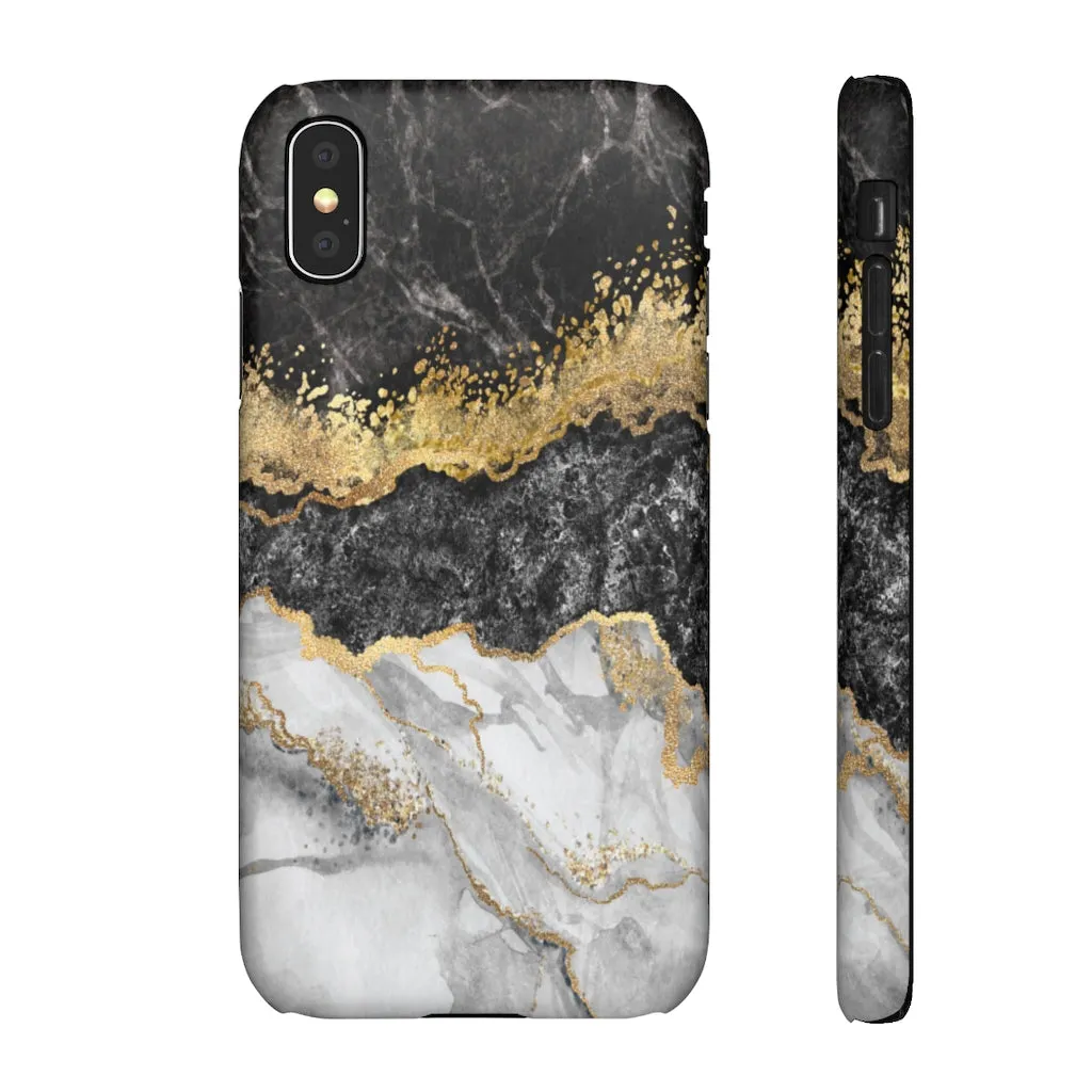 Black & Gold Marble Snap Phone Case sold by Always Stylish Mama product image thumbnail 5