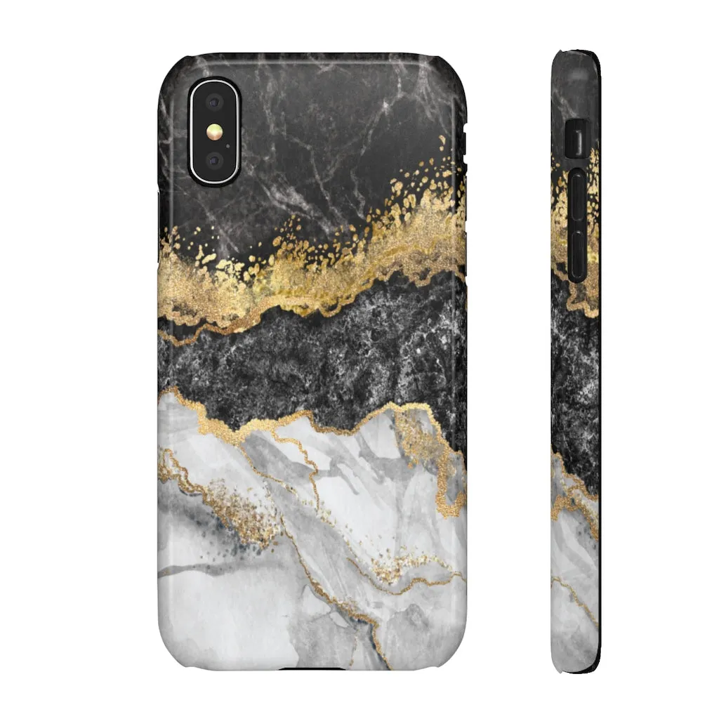 Black & Gold Marble Snap Phone Case sold by Always Stylish Mama product image thumbnail 3
