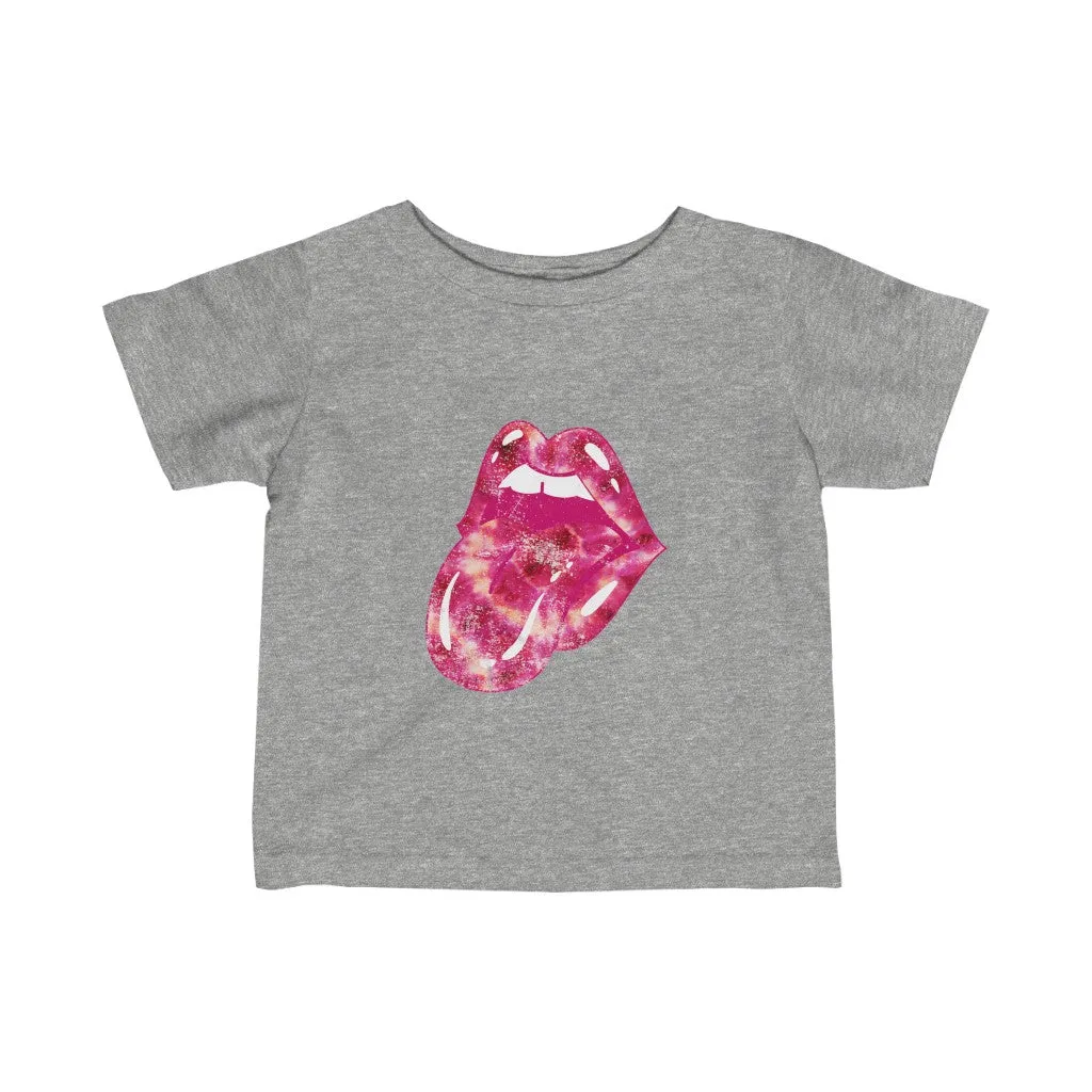 Infant - Pink Tie Dye Lips Leopard Tongue Out Tee sold by Always Stylish Mama product image thumbnail 3