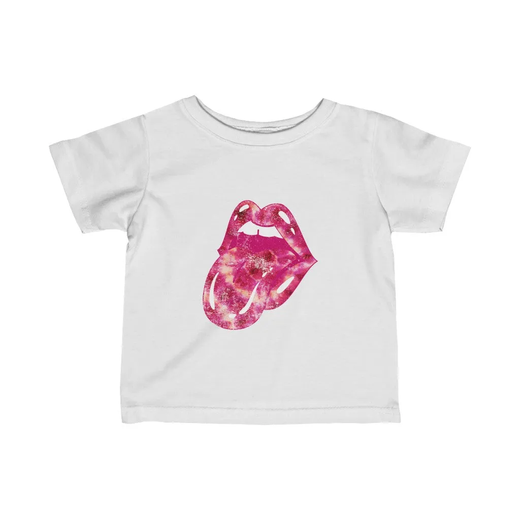 Infant - Pink Tie Dye Lips Leopard Tongue Out Tee sold by Always Stylish Mama product image thumbnail 2