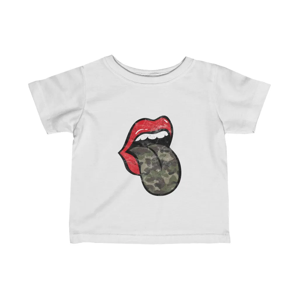 Infant - Red Lips Camo Tongue Out Tee sold by Always Stylish Mama product image thumbnail 2
