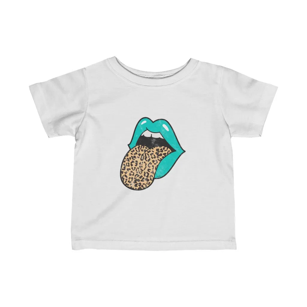 Infant - Aqua Lips Leopard Tongue Out Tee sold by Always Stylish Mama product image thumbnail 2