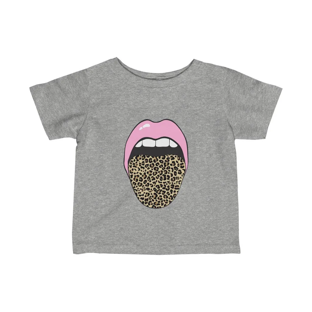 Infant - Pink Lips Leopard Tongue Out Tee sold by Always Stylish Mama product image thumbnail 2