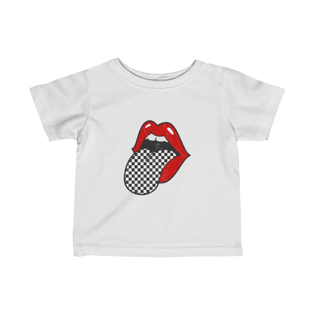 Infant - Red Lips Checkered Tongue Out Tee sold by Always Stylish Mama product image thumbnail 2