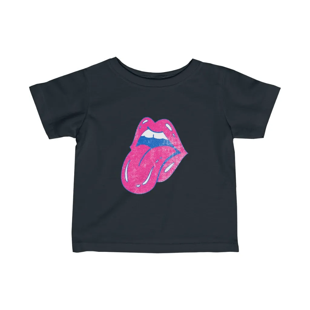 Infant - Pink Lips Tongue Out Tee sold by Always Stylish Mama product image thumbnail 3