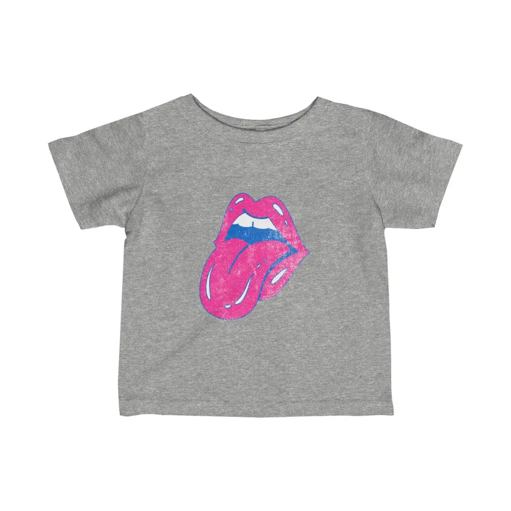 Infant - Pink Lips Tongue Out Tee sold by Always Stylish Mama product image thumbnail 2