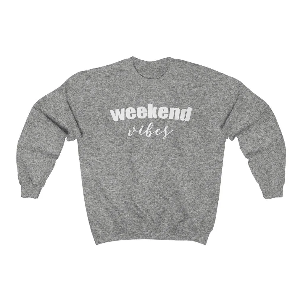Weekend Vibes Unisex Crewneck Sweatshirt sold by Always Stylish Mama