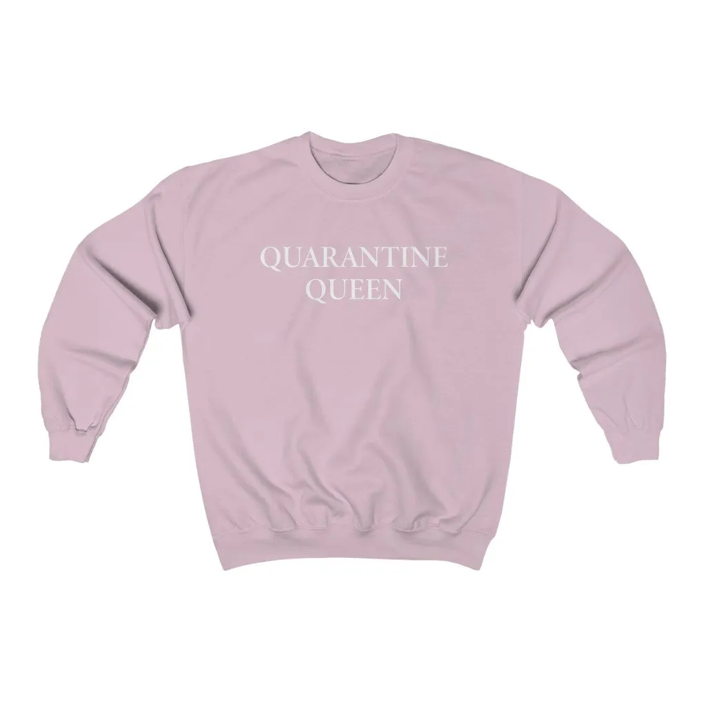 Quarantine Queen Unisex Crewneck Sweatshirt sold by Always Stylish Mama product image thumbnail 4