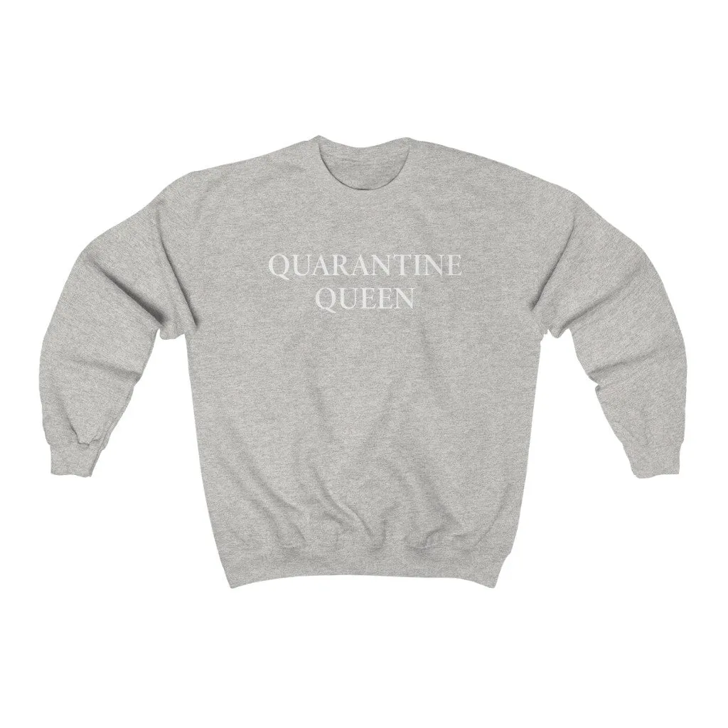 Quarantine Queen Unisex Crewneck Sweatshirt sold by Always Stylish Mama product image thumbnail 2
