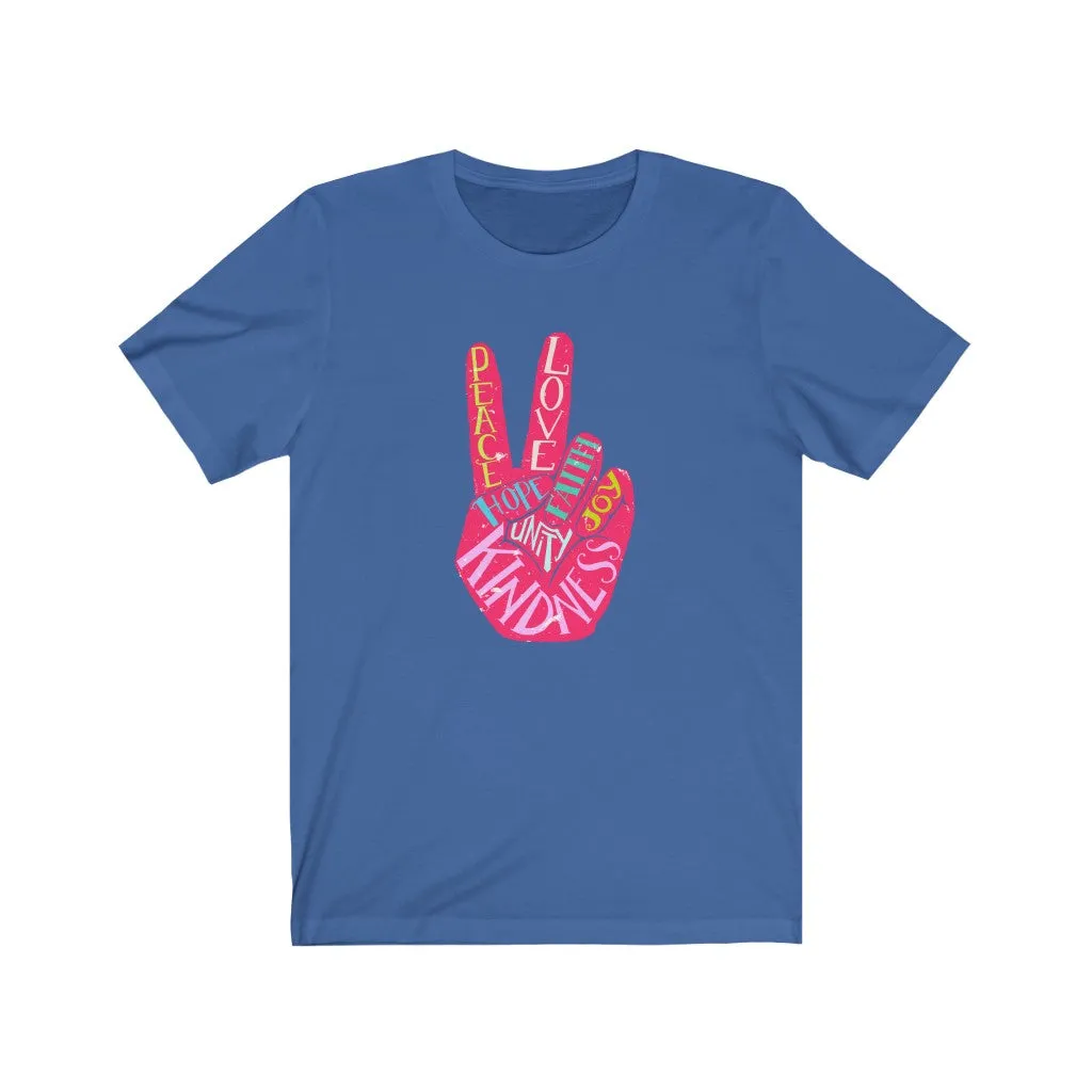 Peace Love Kindness Unisex Tee sold by Always Stylish Mama product image thumbnail 3