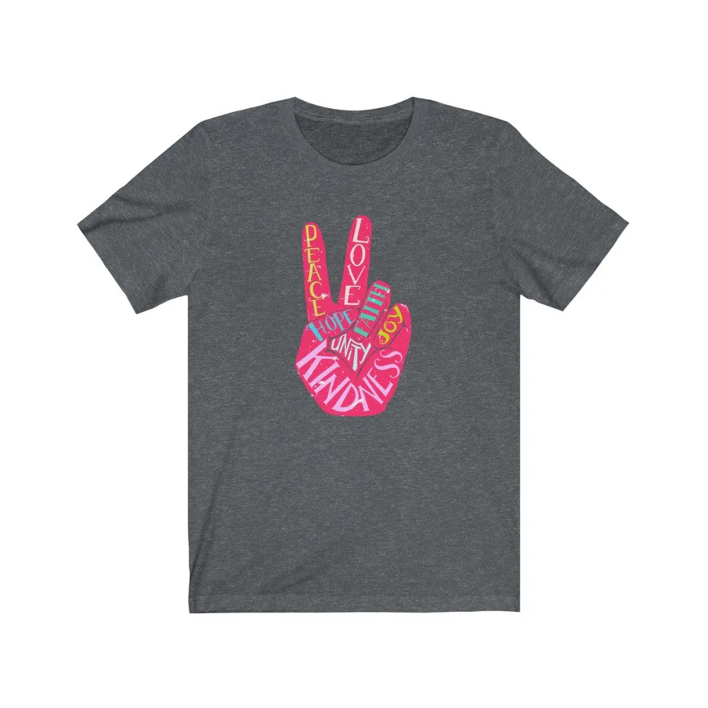 Peace Love Kindness Unisex Tee sold by Always Stylish Mama product image thumbnail 4