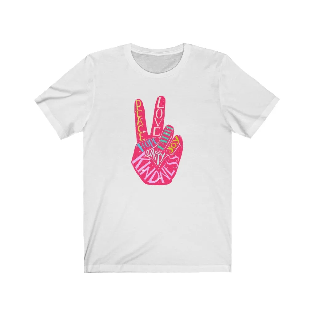 Peace Love Kindness Unisex Tee sold by Always Stylish Mama