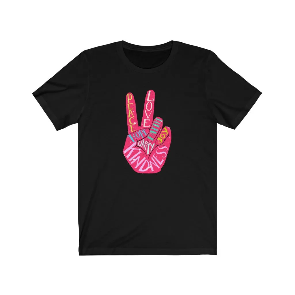 Peace Love Kindness Unisex Tee sold by Always Stylish Mama product image thumbnail 2