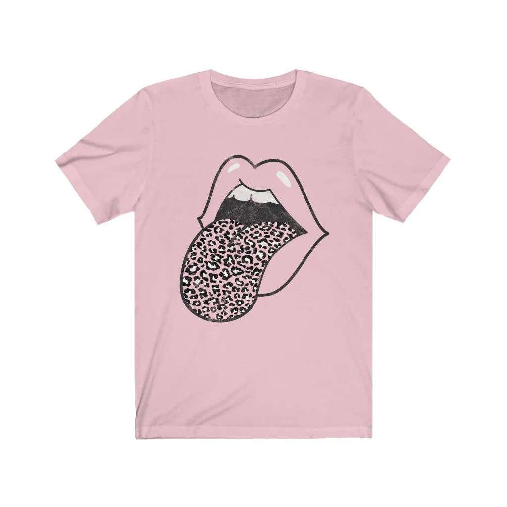 Leopard Tongue Out Distressed Unisex Tee sold by Always Stylish Mama product image thumbnail 5