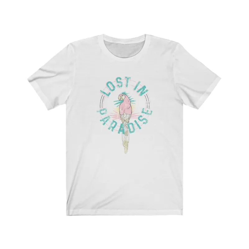 Lost In Paradise Distressed Unisex Tee sold by Always Stylish Mama