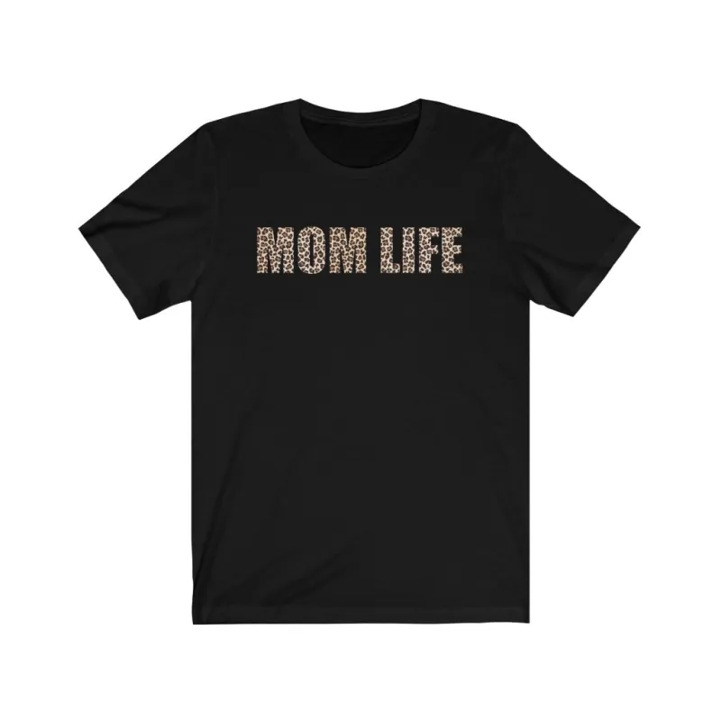 Mom Life Leopard Print Unisex Tee sold by Always Stylish Mama