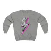 Leopard Pink Lightning Bolt Unisex Crewneck Sweatshirt sold by Always Stylish Mama