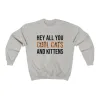 Hey All You Cool Cats & Kittens Tiger Print Unisex Sweatshirt sold by Always Stylish Mama