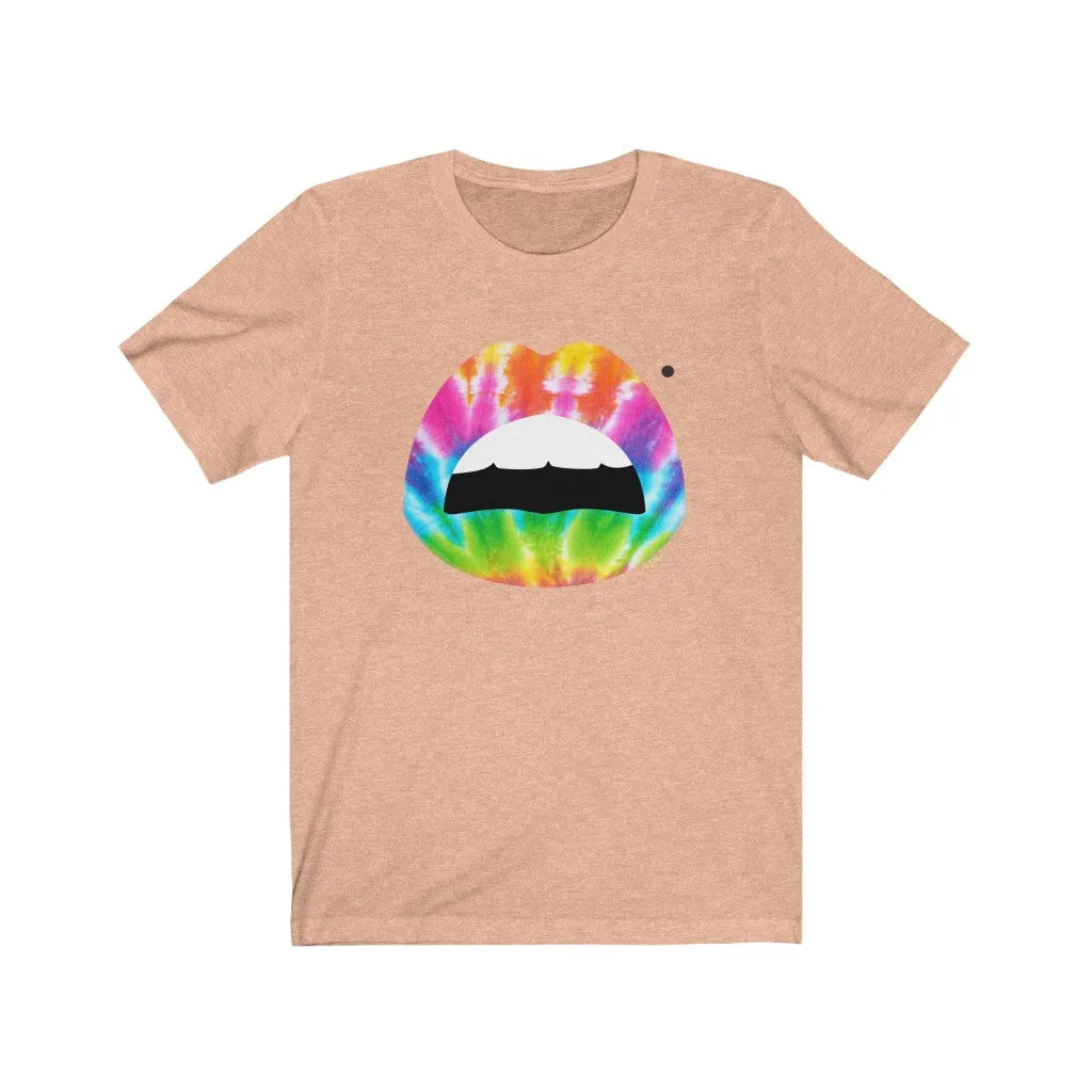 Tie Dye Mouth Beauty Mark Unisex Tee sold by Always Stylish Mama product image thumbnail 4