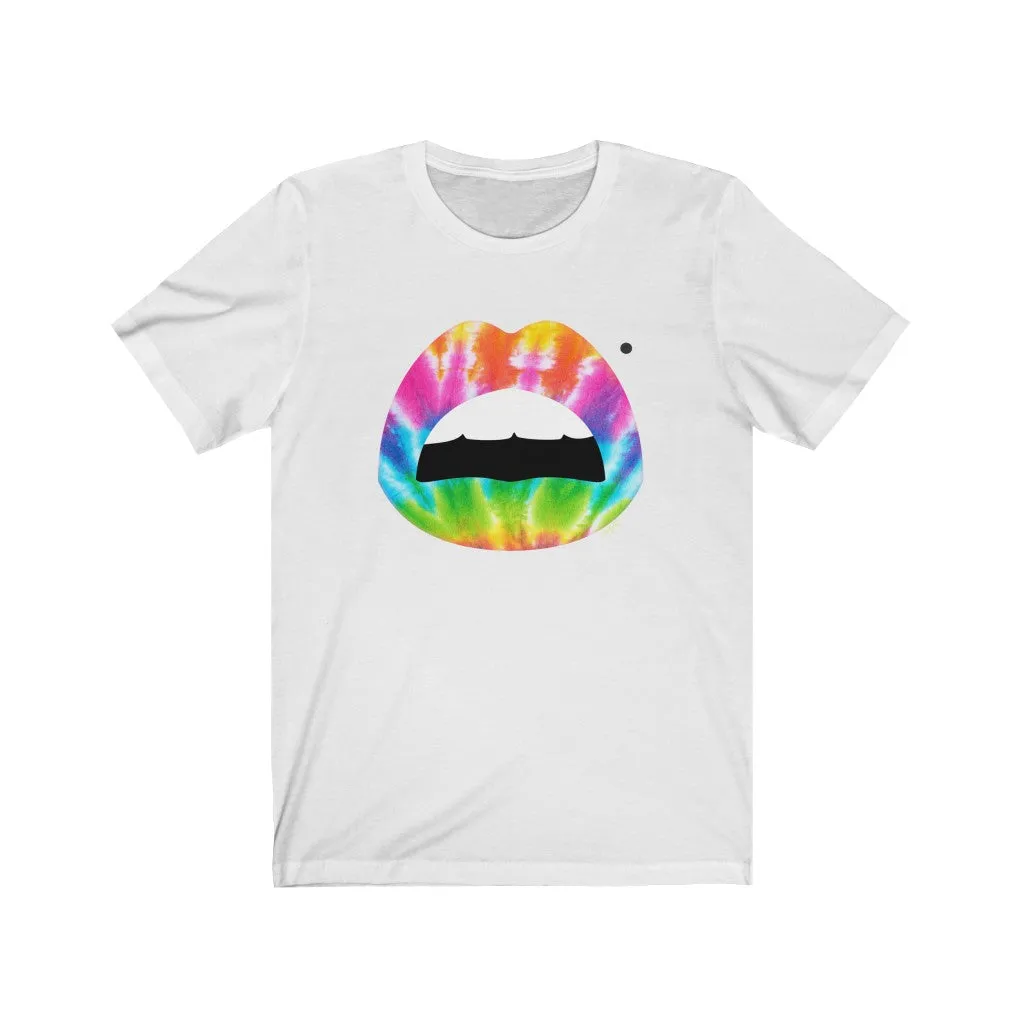Tie Dye Mouth Beauty Mark Unisex Tee sold by Always Stylish Mama