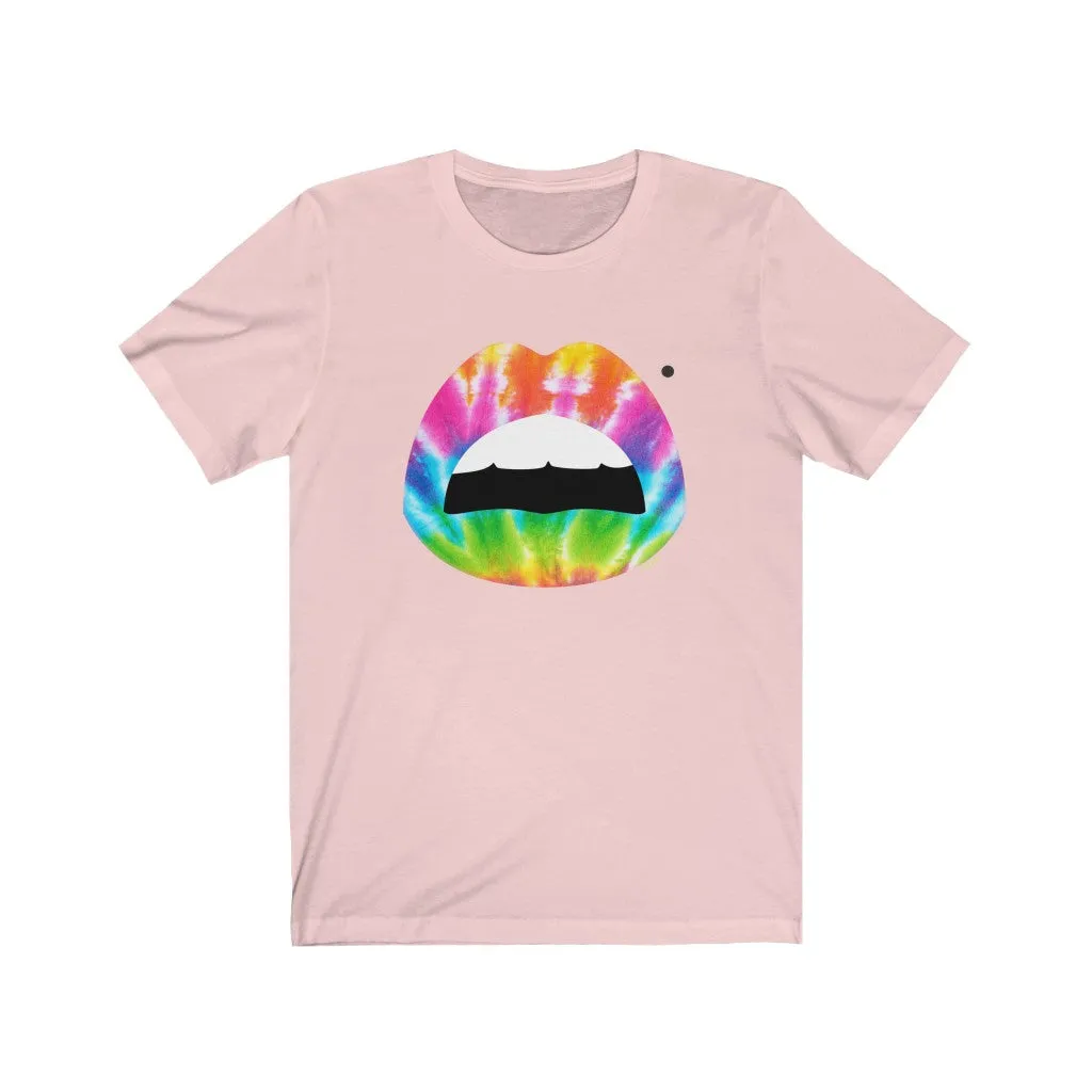 Tie Dye Mouth Beauty Mark Unisex Tee sold by Always Stylish Mama product image thumbnail 2