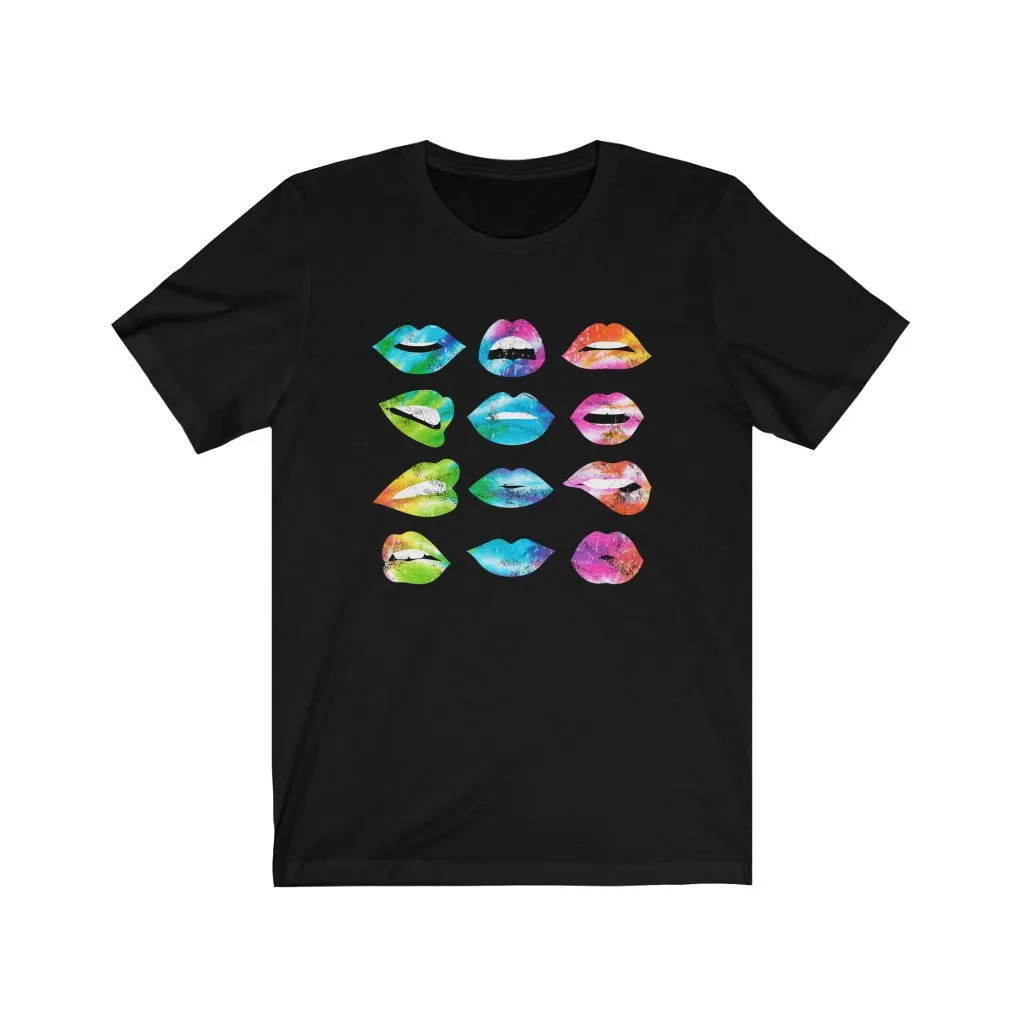 Tie Dye Mood Lips Unisex Tee sold by Always Stylish Mama product image thumbnail 3