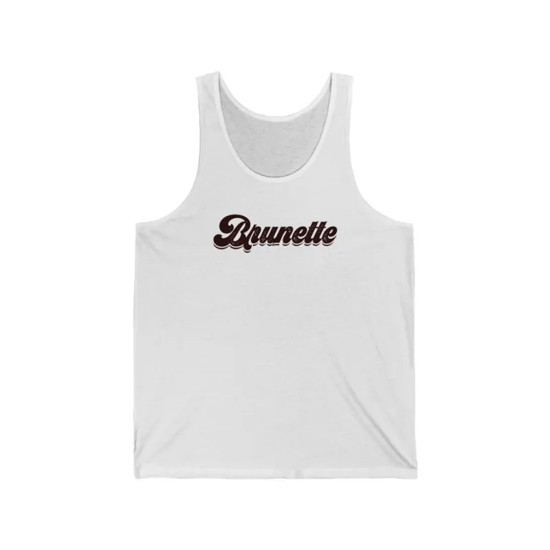Brunette Babe Unisex Jersey Tank sold by Always Stylish Mama