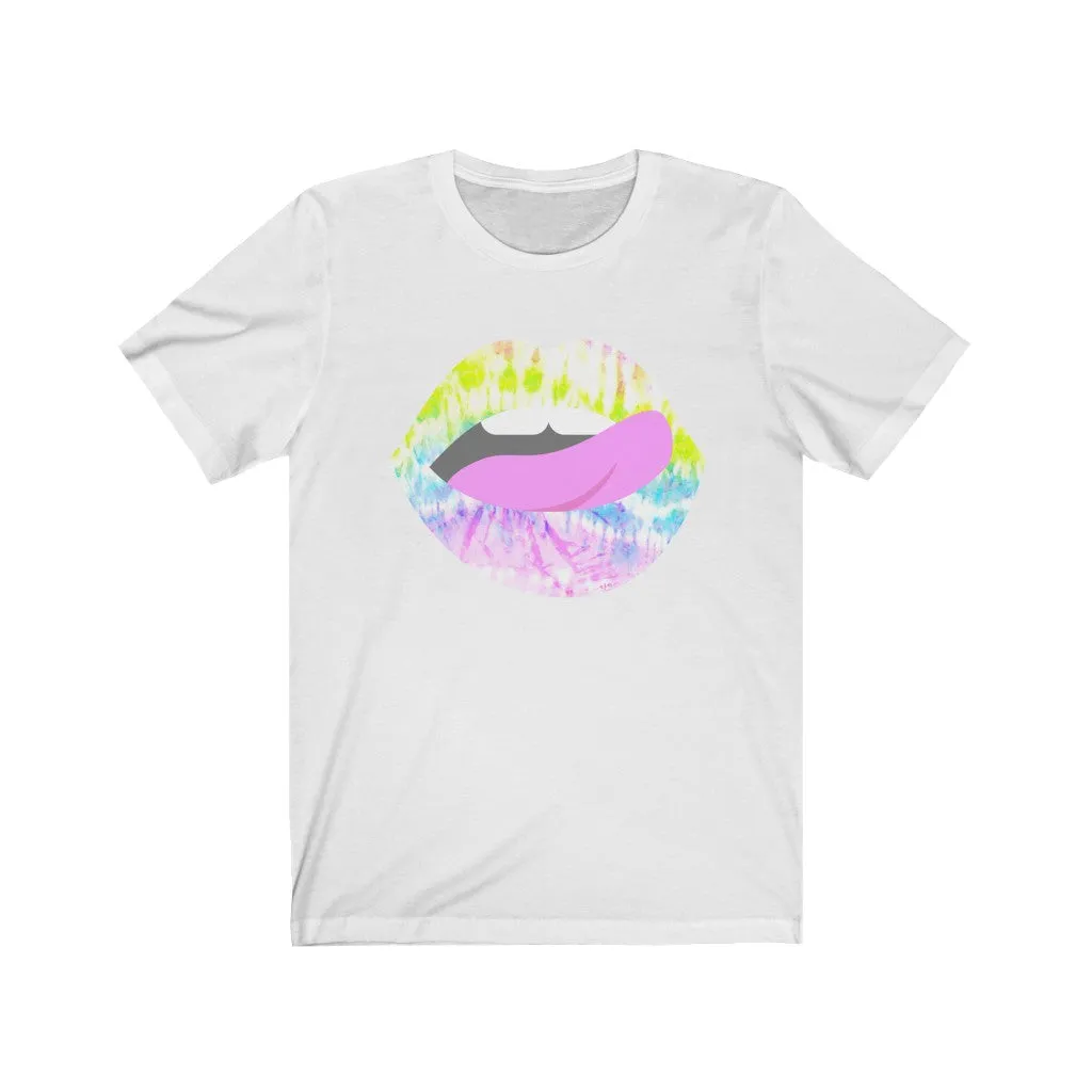 Tie Dye Lips Teeth Unisex Tee sold by Always Stylish Mama