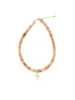 Pearl Cross Charm Necklace sold by Anchor Beads