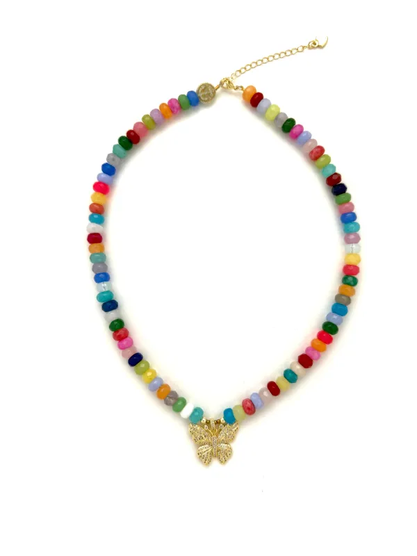 Butterfly Charm Necklace sold by Anchor Beads