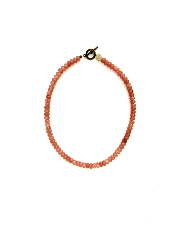 Peach Glass Beads - 18” sold by Anchor Beads