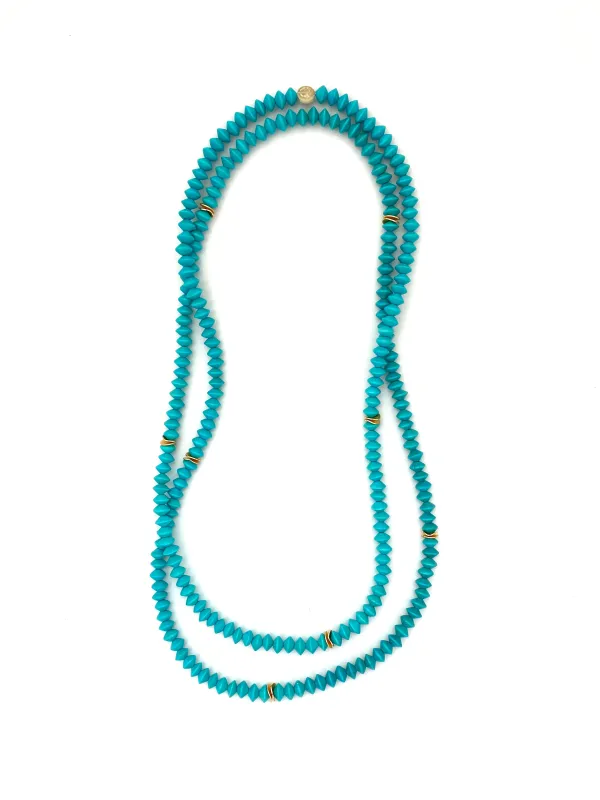 Long Wrap Necklace - turquoise sold by Anchor Beads