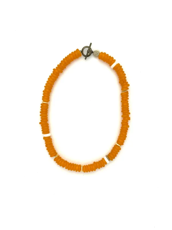 Orange Saucer Glass- 18” sold by Anchor Beads