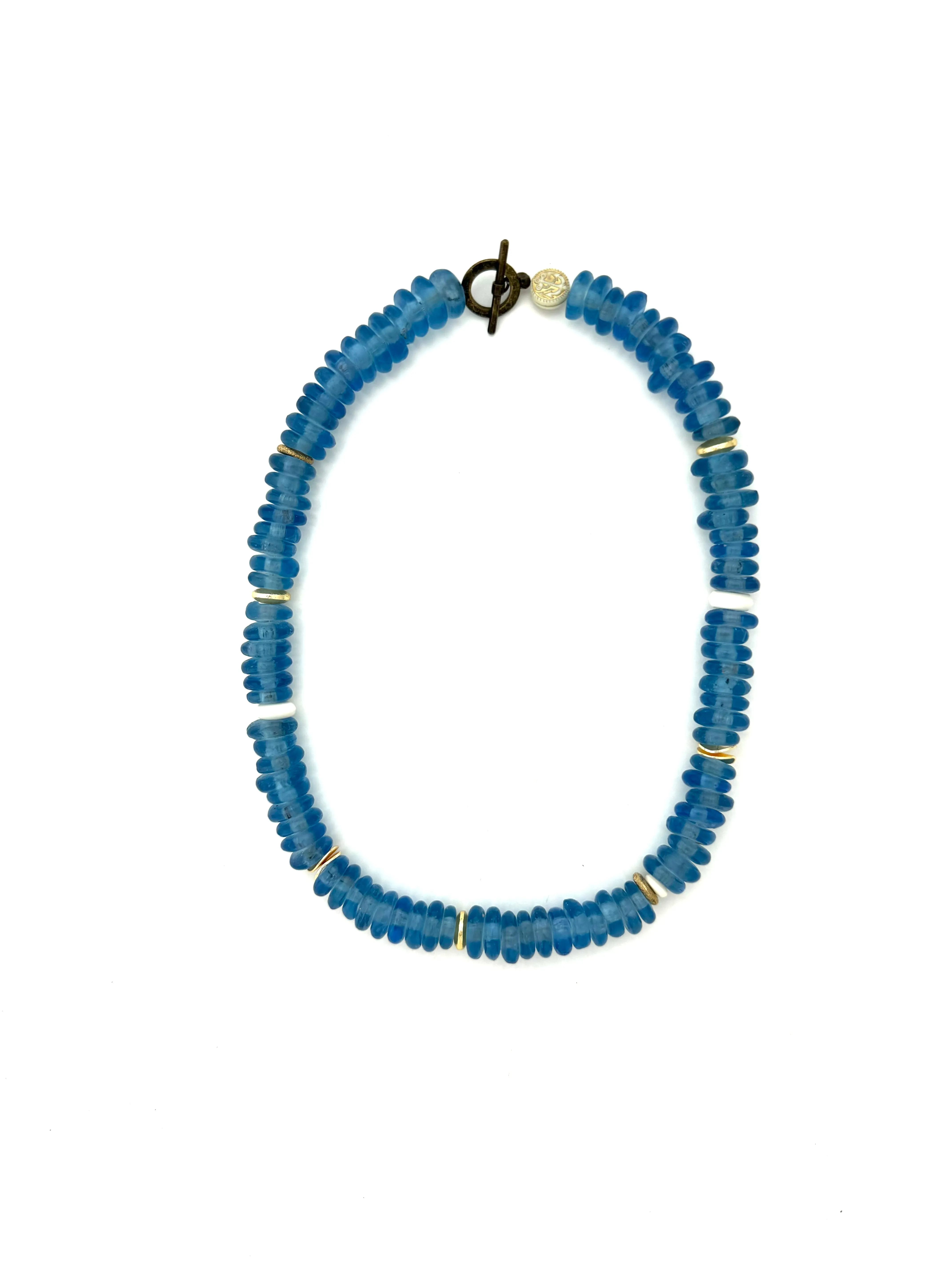 Blue Saucer Glass- 18” sold by Anchor Beads