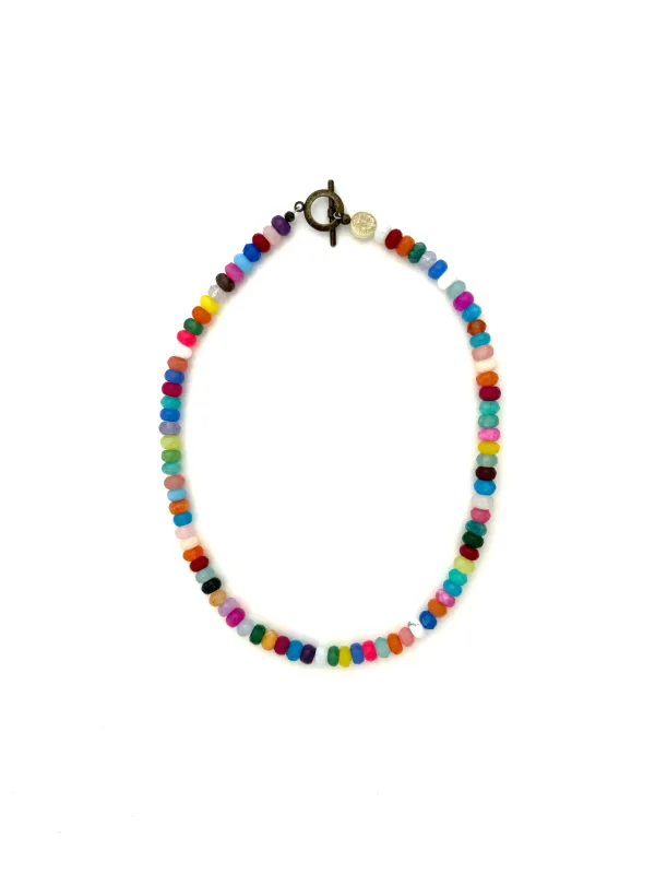 Rainbow Glass Beads - 18” sold by Anchor Beads