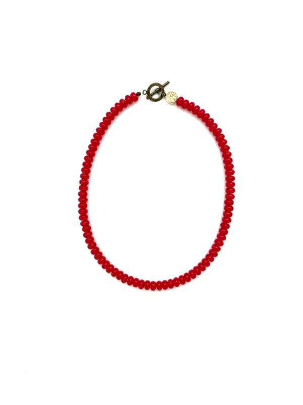 Red Glass Beads - 18” sold by Anchor Beads