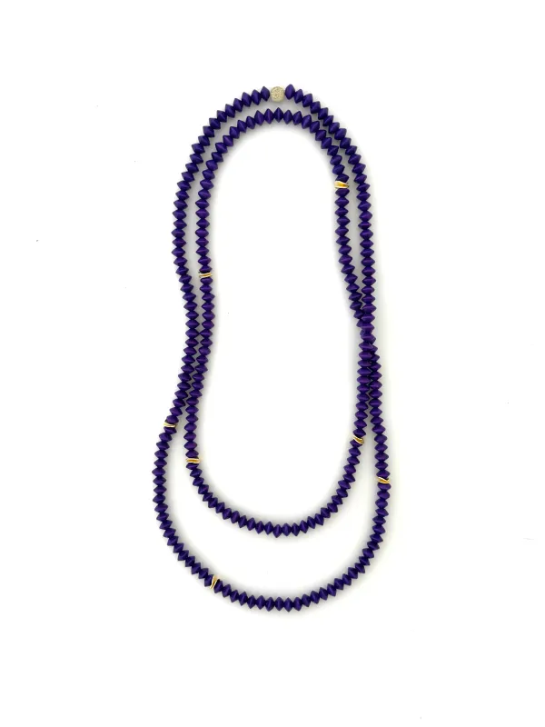 Long Wrap Necklace - purple sold by Anchor Beads