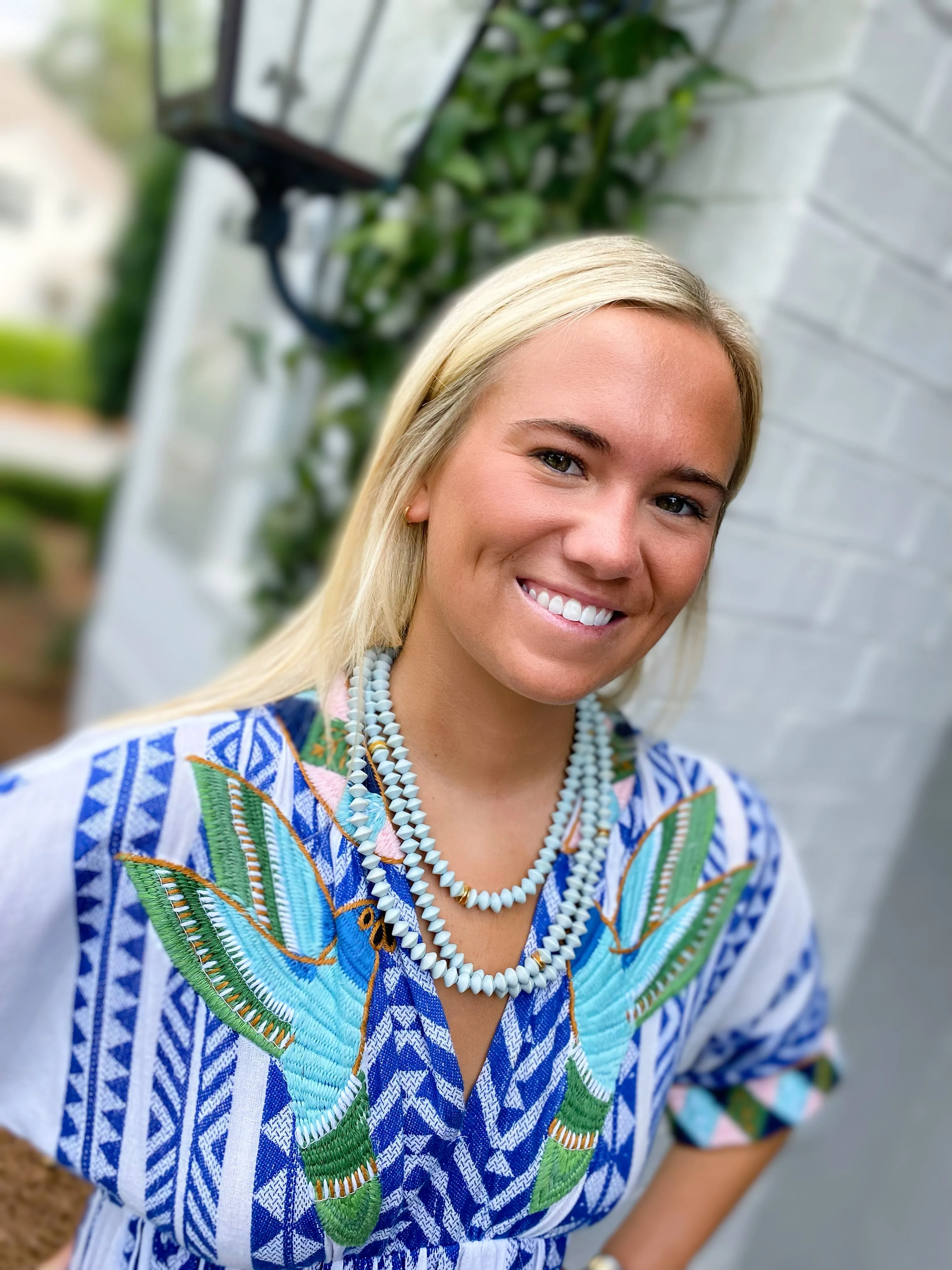 Long Wrap Necklace - carolina blue sold by Anchor Beads product image thumbnail 3