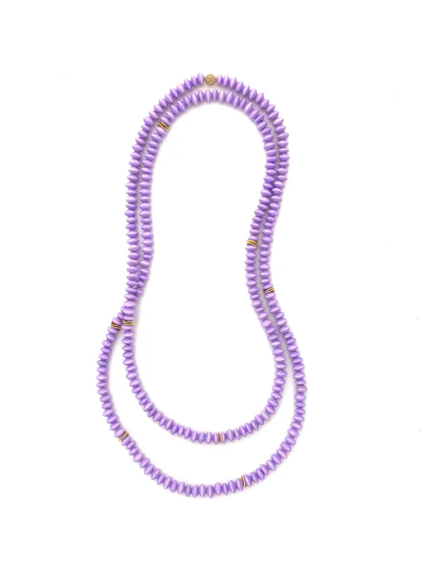 Long Wrap Necklace - lavender sold by Anchor Beads