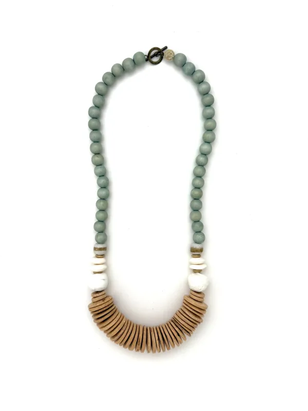 Tumbled Wood Necklace sold by Anchor Beads