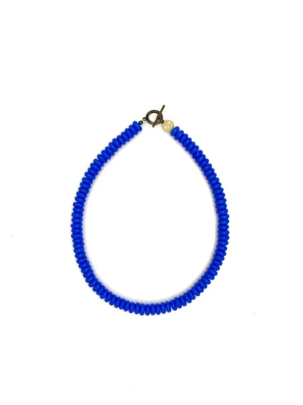 Cobalt Blue Smooth Glass Beads - 18” sold by Anchor Beads
